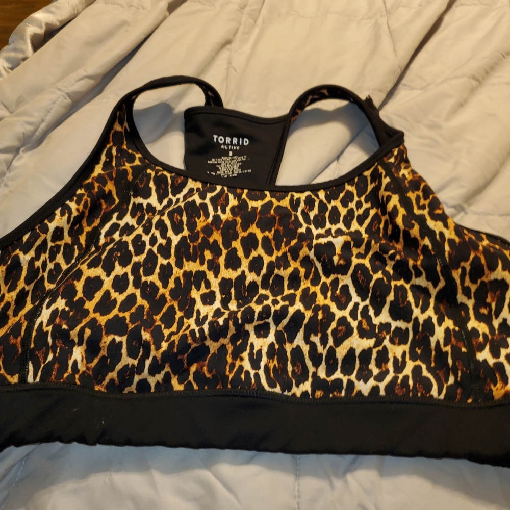Leopard sports bra